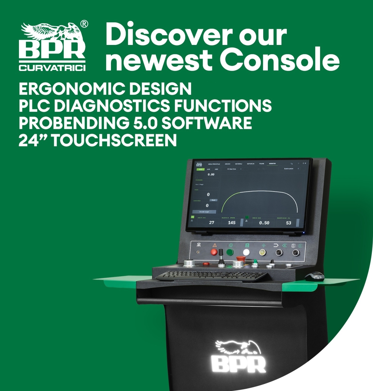 A new experience: introducing the new BPR control panel | BPR Curvatrici